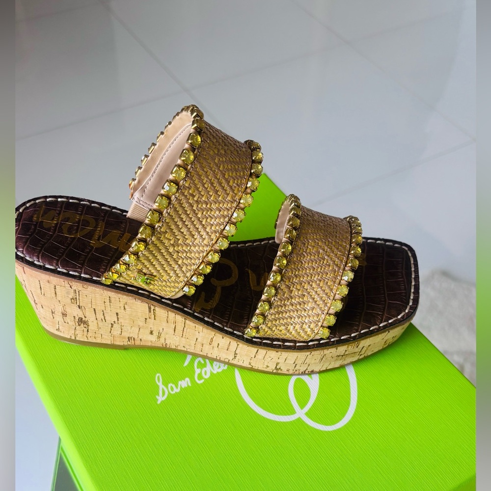COPY - Sam Edelman 
Stunning embellished woven wedge sandals new in the box